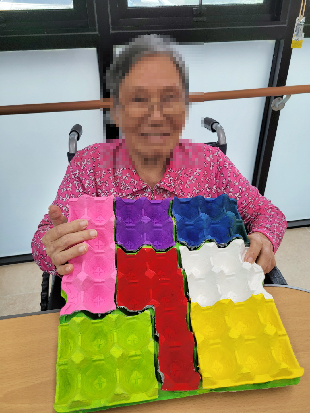 7월 14일_ 오전프로그램_ 계란판퍼즐맞추기(인지활동)